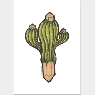 Cactus with crystal roots 6 Posters and Art